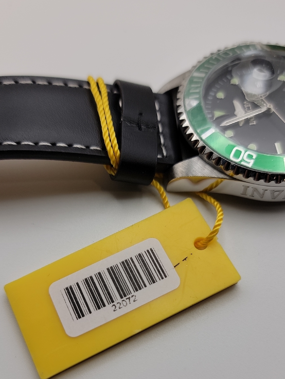 NWT Invicta Pro Diver Men's Watch - 43mm. Black Green 22072 Leather Strap - Picture 10 of 13